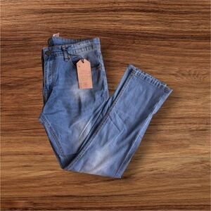 Across‎ the pond. Signature line men Skinny jeans blue size 33w 30 L 65 % Cotton